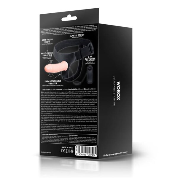 Wobox Arnés Con Dildo Hueco Desmontable. Vibración Y Control Remoto - Imagen 6