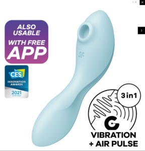 Curvy Trinity 5 con APP Satisfyer Connect Azul