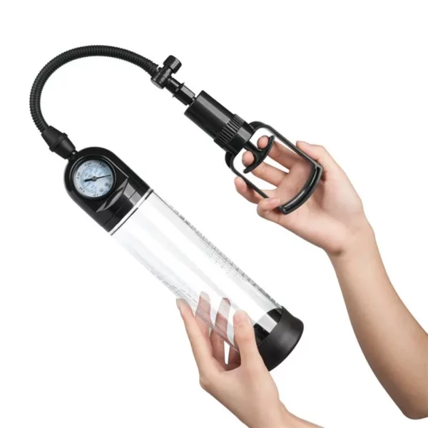 BOOST PUMPS – Bomba Manual con Medidor para el Pene PSX03 Transparente - Imagen 3