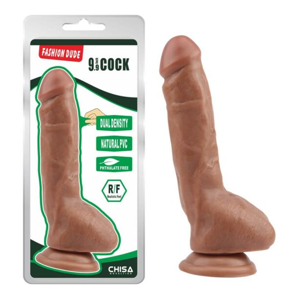 Dildo Dual Density Fashion Dude 23 x 4.3 cm Bronceado