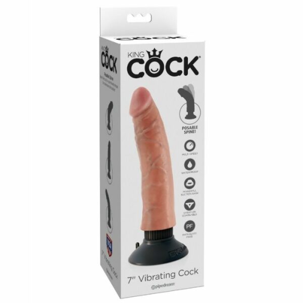 King Cock Vibrador Realístico 7 - Color Natural