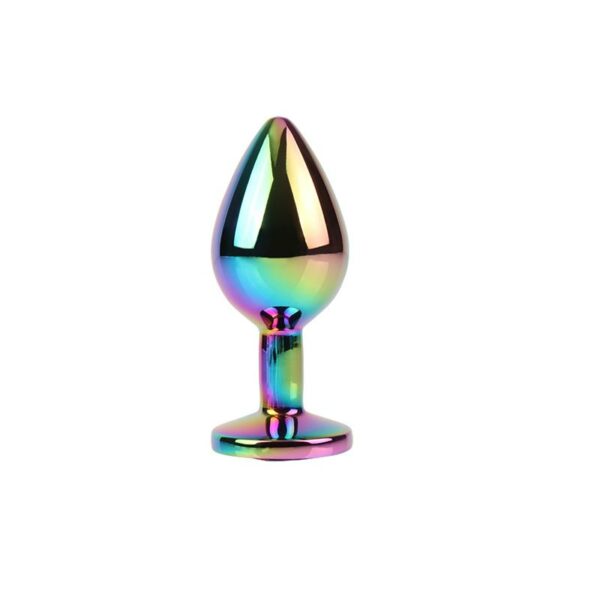 Rainbow Gem Plug Anal Multicolor con Joya Talla M