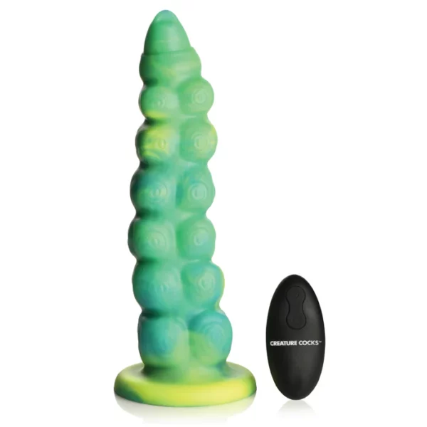 Squirmer Thrusting & Vibrating Silicone Dildo