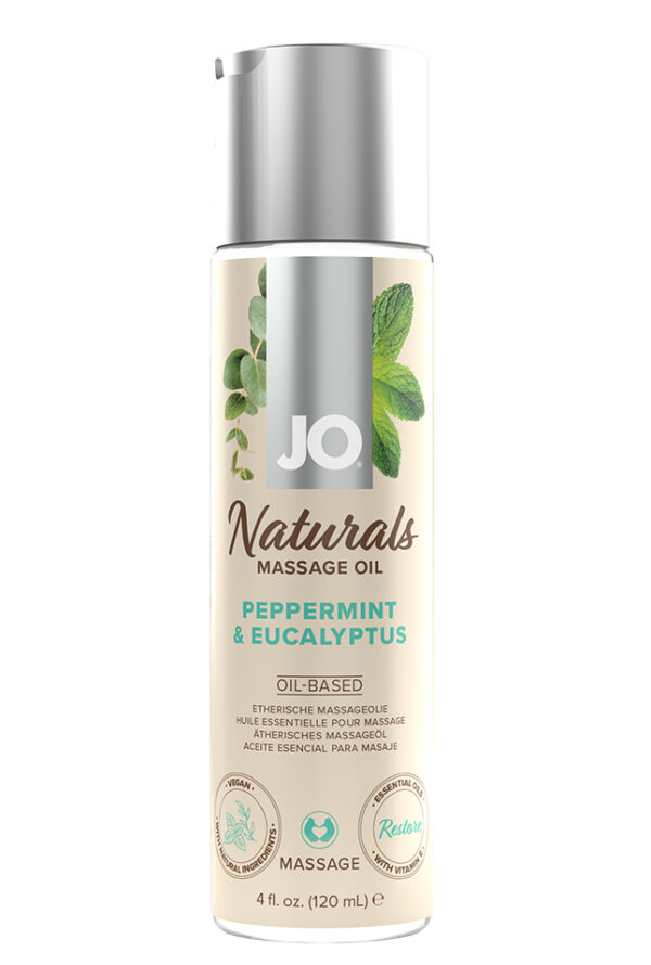 JO Naturals - Peppermint & Eucalyptus - Massage 4 floz / 120 mL