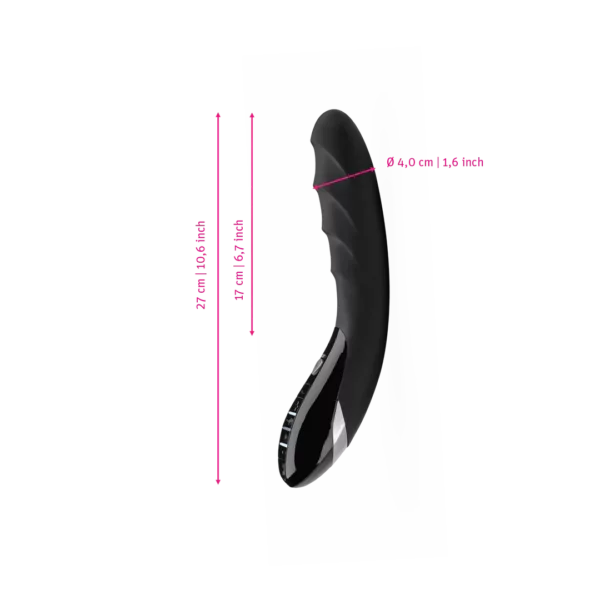 Mystim Sizzling Simon E-Stim Vibrator Black Edition – Vibración y estimulación eléctrica en un solo placer - Imagen 4