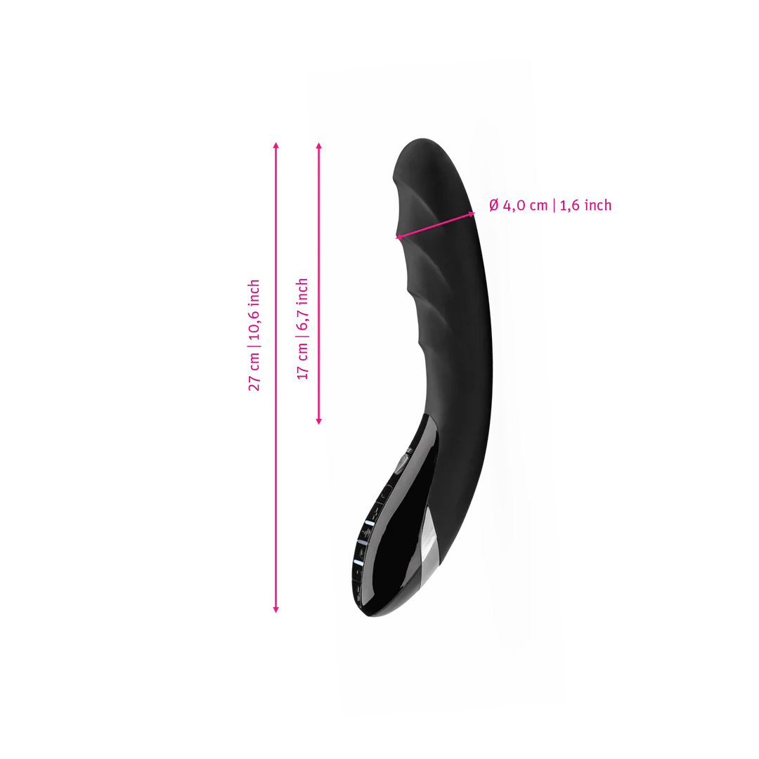 Mystim Sizzling Simon E-Stim Vibrator Black Edition – Vibración y estimulación eléctrica en un solo placer - Imagen 4