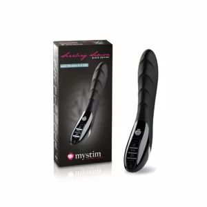 Mystim Sizzling Simon E-Stim Vibrator Black Edition – Vibración y estimulación eléctrica en un solo placer