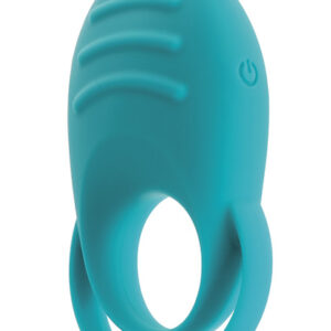 DUAL COCK RING - TURQUOISE