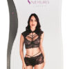 Conjunto Top-Mini Falda Encaje Negro TU - Imagen 3