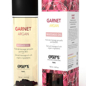 Sensual Massage Oil with Organic Ingredients and Stones Garnet Argan 100 Ml.