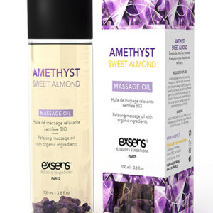 Relaxing Oil with Organic Ingredientes and Stones Amethyst Sweet Almond 100 Ml.