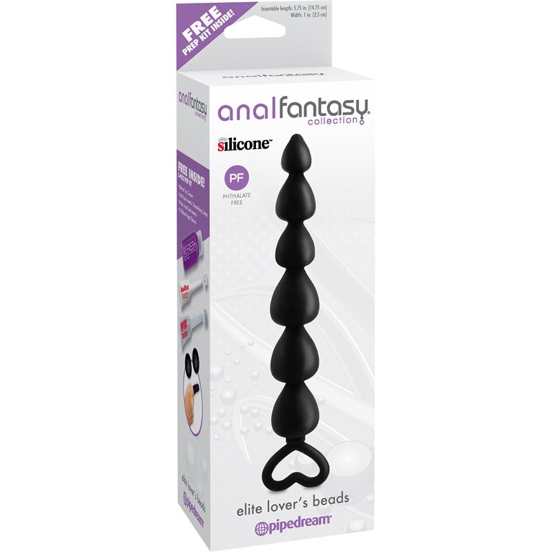 Anal Fantasy Collection Elite Lovers Beads - Color Negro - Imagen 3