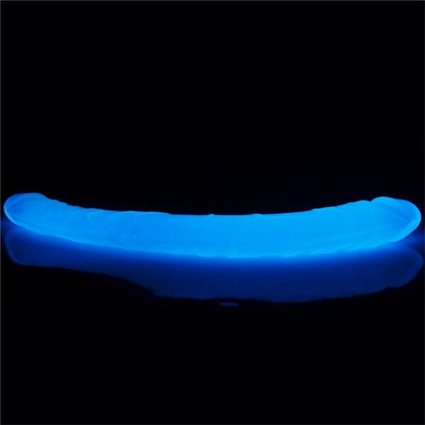 Dildo Doble Lumino 14.5 Luz Azul - Imagen 4