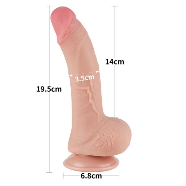 Dildo Dual Layer Piel Deslizante 7.5 - Imagen 12