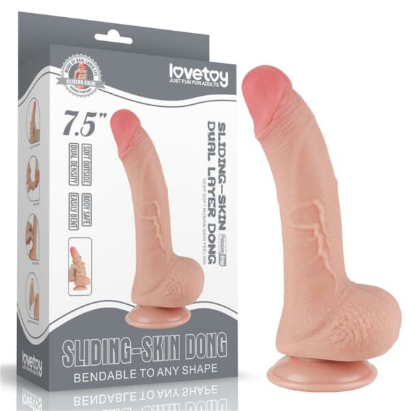 Dildo Dual Layer Piel Deslizante 7.5 - Imagen 13