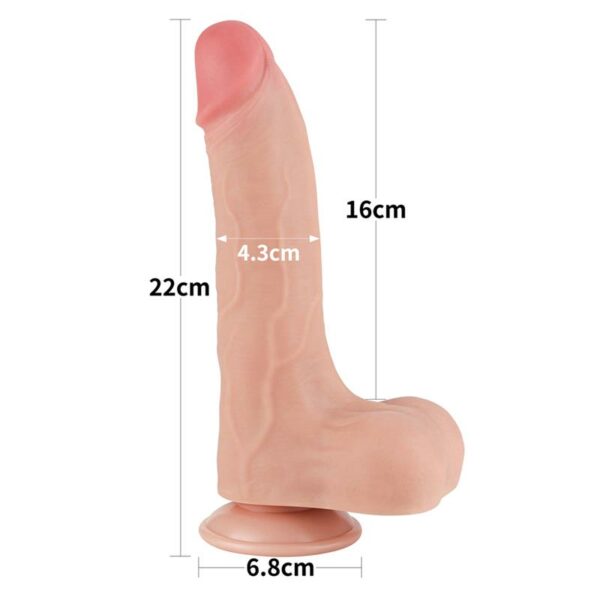 Dildo Dual Layer Piel Deslizante 8.5 - Imagen 11