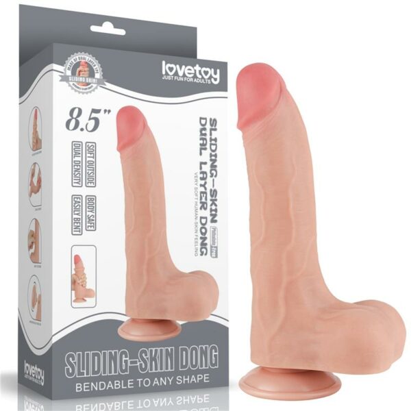 Dildo Dual Layer Piel Deslizante 8.5 - Imagen 12