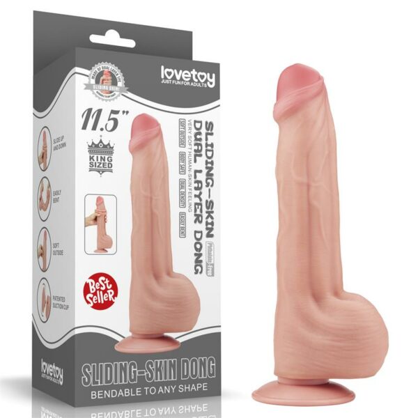 Dildo Dual Layer Piel Retractil 11.5 - Imagen 11