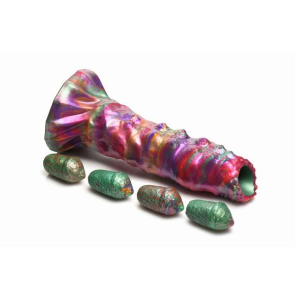 Dildo Ovipositor con 4 Huevos de Silicona
