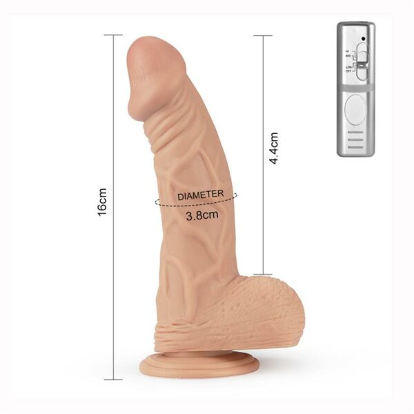 Dildo Real Extreme Dildo con Vibración 9 Natural - Imagen 4