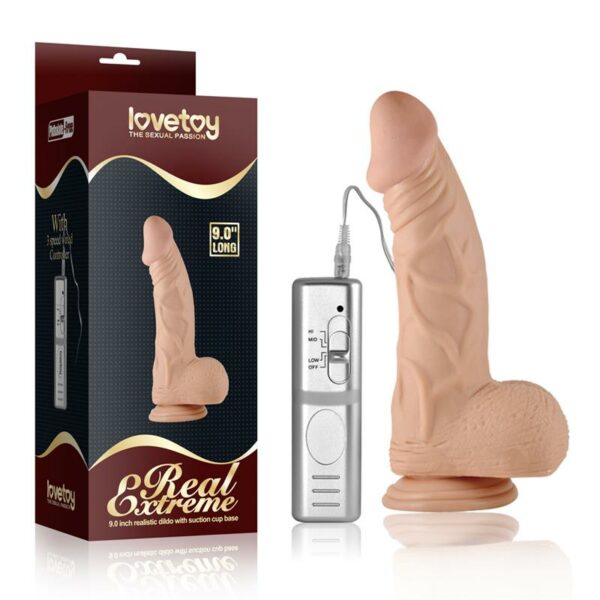 Dildo Real Extreme Dildo con Vibración 9 Natural - Imagen 5