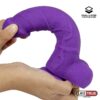 Dildo Realista Silicona Líquida Dual Layer 8 Púrpura - Imagen 5
