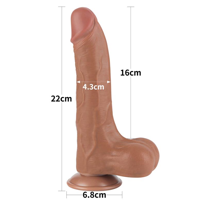 Dildo Sliding Skin 8.5 Marrón - Imagen 10