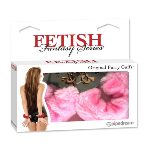 Fetish Fantasy Series Esposas de Peluches Originales Color Rosa - Imagen 4