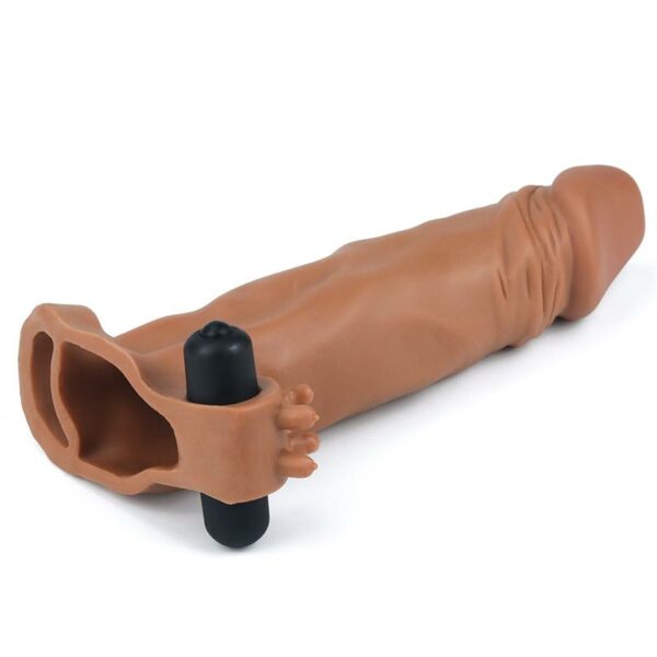 Funda para el Pene con vibración Add 2 Pleasure X-Tender Marrón - Imagen 2