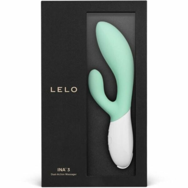 LELO - INA 3 VERDE VIBRADOR CONEJITO LUJO VERDE AGUA - Imagen 5