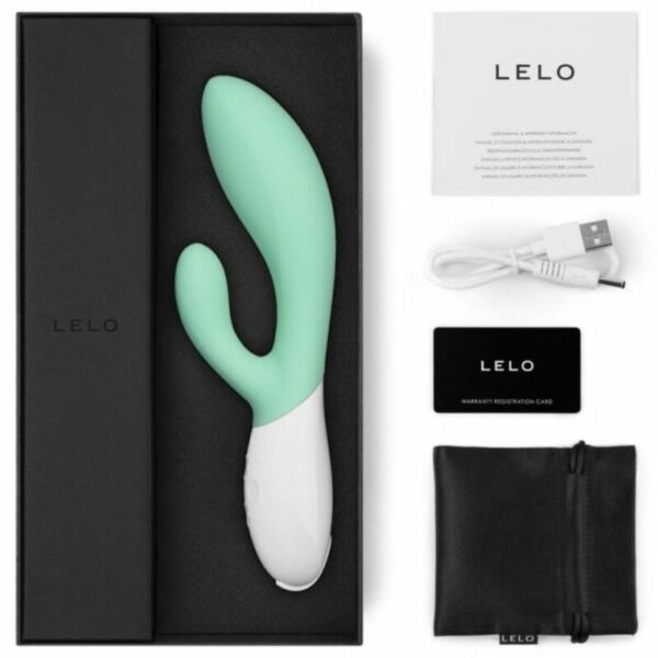 LELO - INA 3 VERDE VIBRADOR CONEJITO LUJO VERDE AGUA - Imagen 4