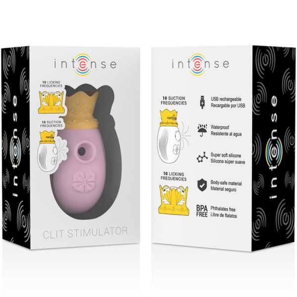 INTENSE - ESTIMULADOR CLITORIS 10 MODOS DE SUCCIÓN Y LICKING - ROSA - Imagen 8