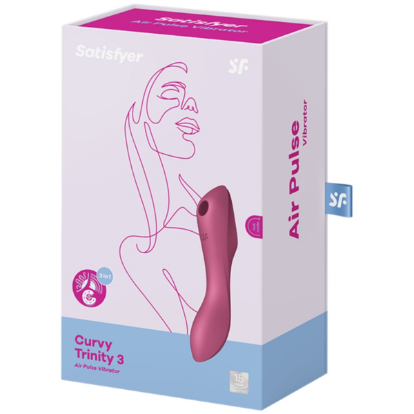 SATISFYER - CURVY TRINITY 3 ESTIMULADOR Y VIBRADOR ROJO - Imagen 3