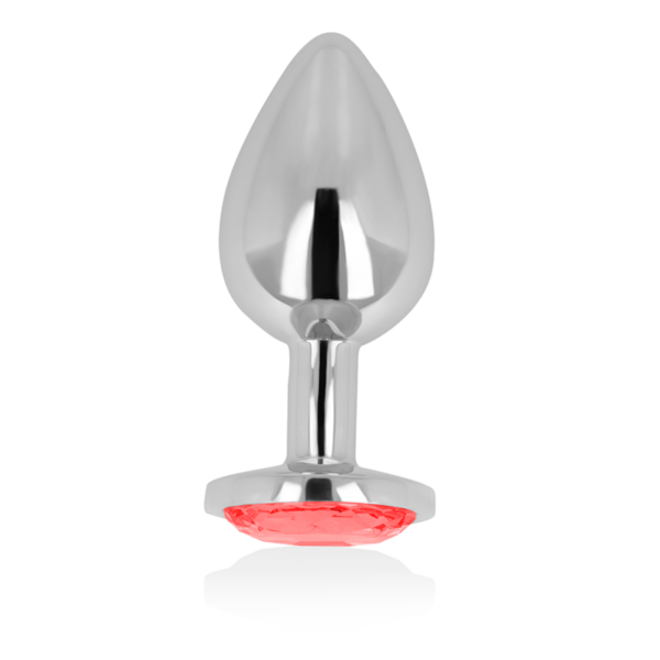 OHMAMA - PLUG ANAL CON CRISTAL ROJO 7 CM