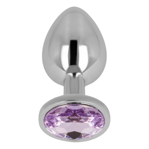 OHMAMA - PLUG ANAL CON CRISTAL VIOLETA 7 CM - Imagen 2