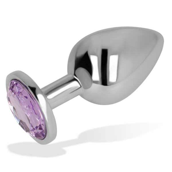 OHMAMA - PLUG ANAL CON CRISTAL VIOLETA 7 CM - Imagen 3