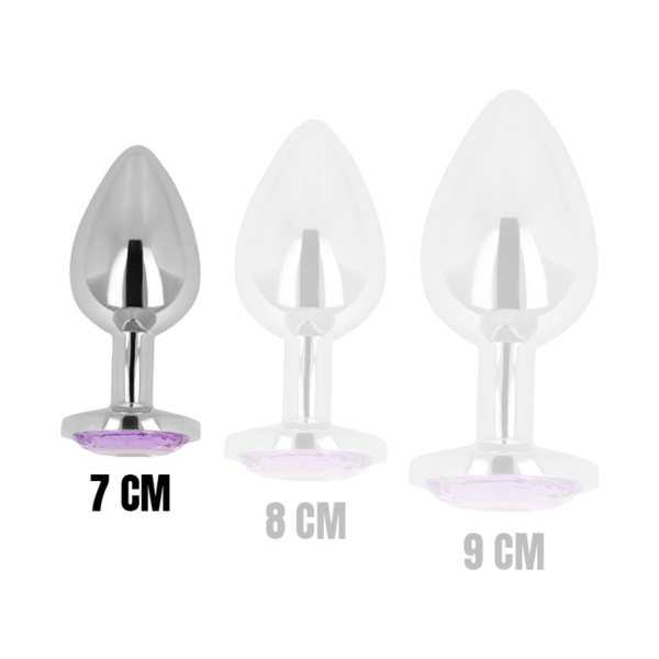 OHMAMA - PLUG ANAL CON CRISTAL VIOLETA 7 CM - Imagen 4