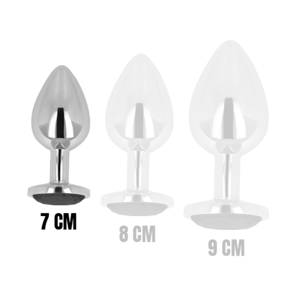 OHMAMA - PLUG ANAL CON CRISTAL NEGRO 7 CM - Imagen 4