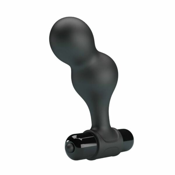 MR PLAY - PLUG ANAL VIBRADOR DE SILICONA NEGRO - Imagen 4