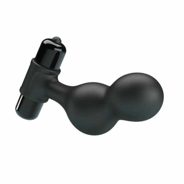 MR PLAY - PLUG ANAL VIBRADOR DE SILICONA NEGRO - Imagen 5