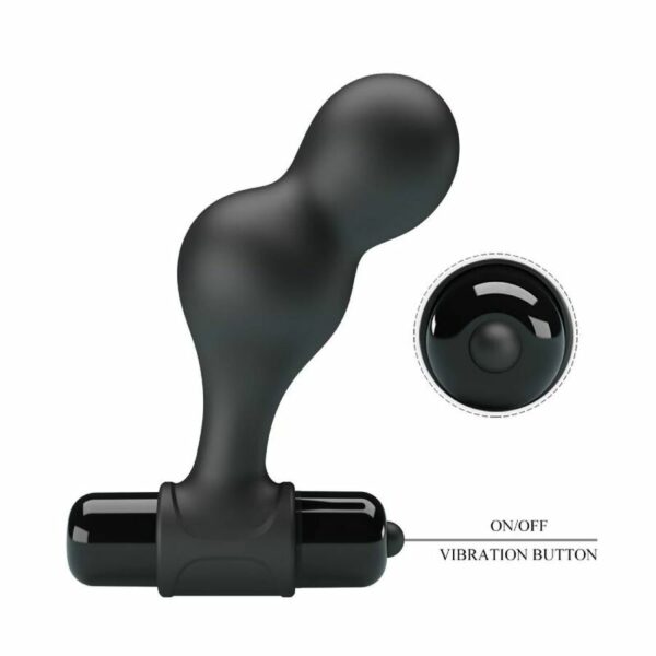 MR PLAY - PLUG ANAL VIBRADOR DE SILICONA NEGRO - Imagen 8