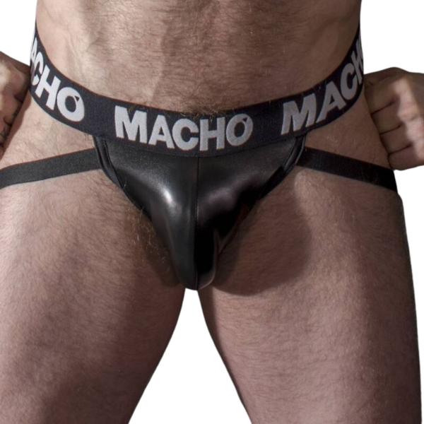 MACHO - MX25NC JOCK CUERO NEGRO XL