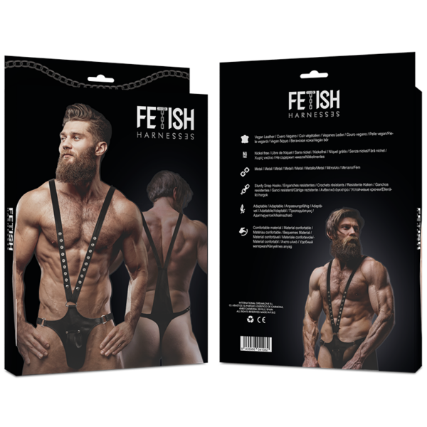 FETISH SUBMISSIVE ATTITUDE - ARNÉS ECOPIEL FORMA DE V HOMBRE - Imagen 6