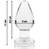 NEBULA SERIES BY IBIZA - MODELO 3 PLUG CRISTAL BOROSILICATO TRANSPARENTE 11 CM -O- 5 CM - Imagen 4
