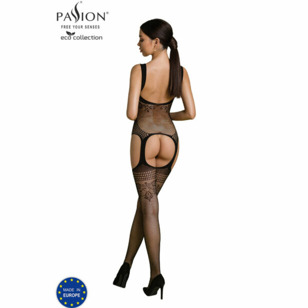 PASSION - ECO COLLECTION BODYSTOCKING ECO BS008 NEGRO - Imagen 2