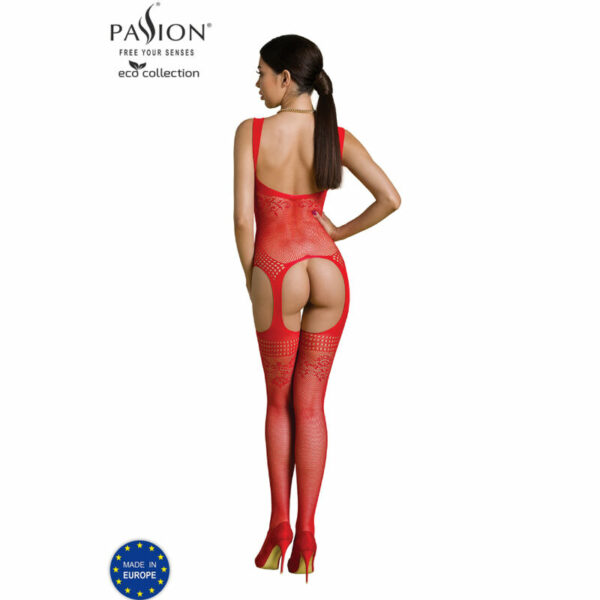 PASSION - ECO COLLECTION BODYSTOCKING ECO BS008 ROJO - Imagen 2