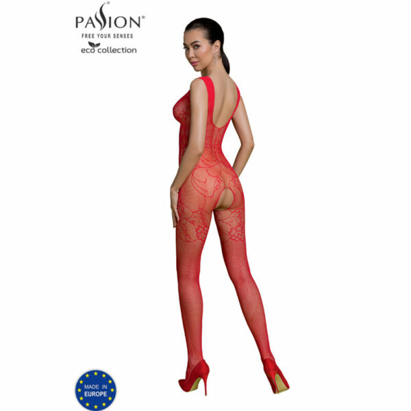 PASSION - ECO COLLECTION BODYSTOCKING ECO BS012 ROJO - Imagen 2