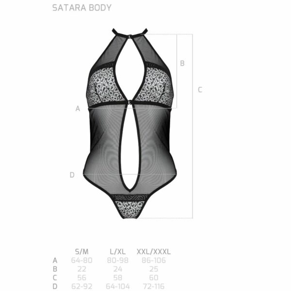 PASSION - SATARA BODY EROTIC LINE NEGRO S/M - Imagen 4