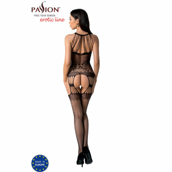 PASSION - BS095 BODYSTOCKING NEGRO TALLA UNICA - Imagen 4