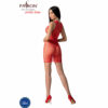 PASSION - BS097 BODYSTOCKING ROJO TALLA UNICA - Imagen 4
